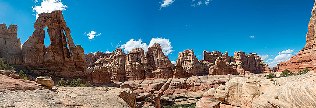 德鲁伊教,拱形,岩石构造,石头,峡谷,针,地区,峡谷地国家公园,犹他,美国,北美