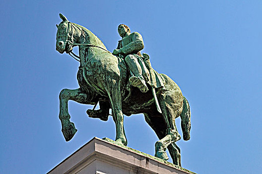 骑马雕像,国王,地点,布鲁塞尔,比利时,欧洲