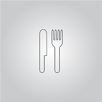 叉子,刀,象征