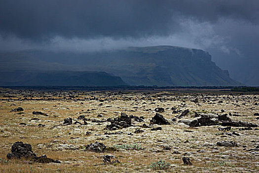 风景,陆地,山,雷雨天气,瓦特纳冰川国家公园,冰岛