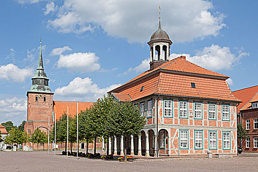 市政厅,梅克伦堡前波莫瑞州,德国,欧洲