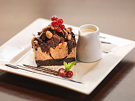 盘子,巧克力甜点,餐馆