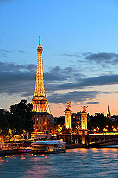 巴黎,法国,五月,塞纳河,夜景,人口,2米,首都,城市