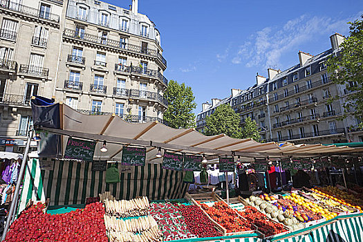 法国,巴黎,街边市场,销售,新鲜,果蔬