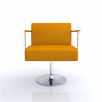 设计师,椅子,橙色