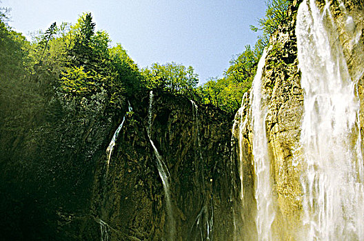 克罗地亚,自然公园,瀑布