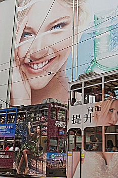 有轨电车,广告,铜锣湾,香港