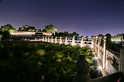 2015年10月2日北京西城区北海公园夜景