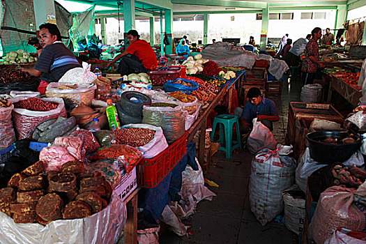室内,市场,印度尼西亚,七月,2007年