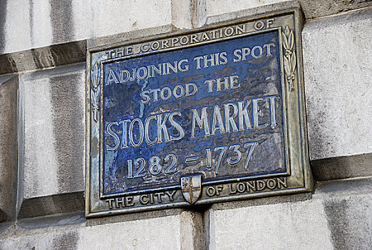 英格兰,伦敦,蓝色,牌匾,标记,位置,股票,市场