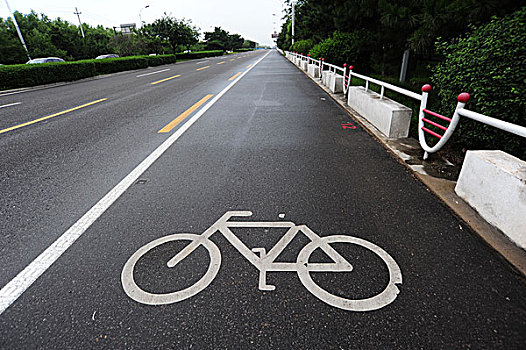 道路,标志,自行车,骑行道,健身