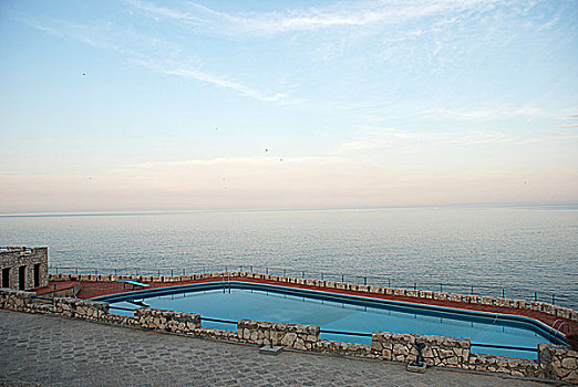 沿岸,游泳池,意大利