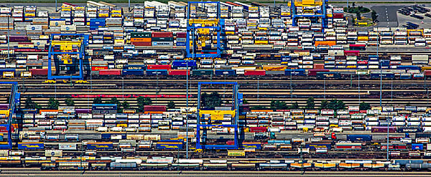 集装箱码头,莱茵,莱茵兰普法尔茨州,德国,欧洲