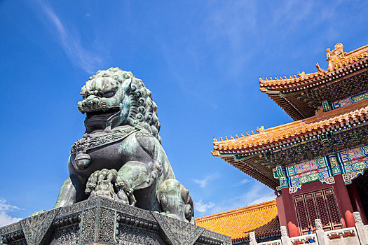 石獅,樓閣,故宮