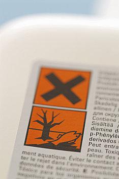 污染,警告,产品,标签