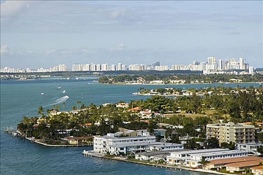 俯拍,城市,迈阿密,佛罗里达,美国