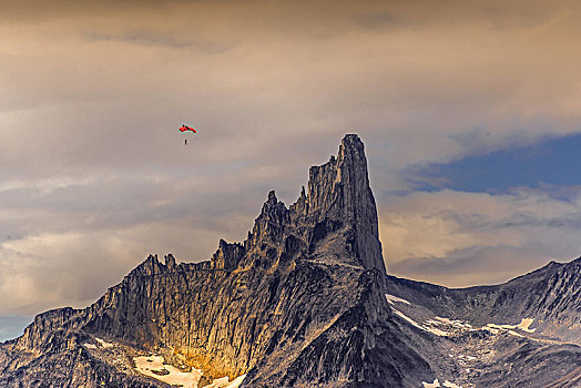 滑翔伞,高处,峡湾,南,格陵兰