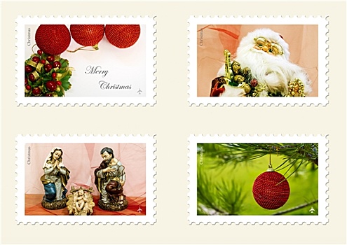 圣诞节,邮票