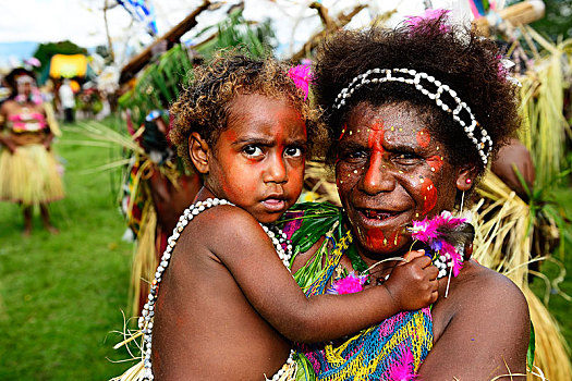 高地,部落,赠送,唱歌,戈罗卡,巴布亚新几内亚,大洋洲