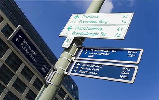 标志牌,中心,柏林,德国