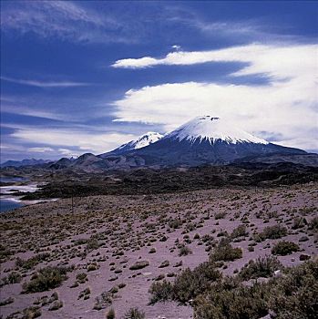 火山,拉乌卡国家公园,山峰,智利,南美