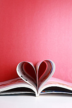 爱情,杂志,红色背景