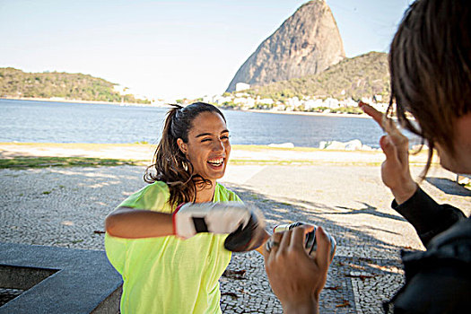 女性,拳击手,培训,私人教练,里约热内卢,巴西