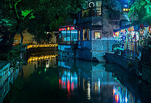 江南水乡同里夜景