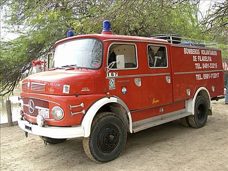 消防车,自愿,消防队,门诺派,奶奶,查科,巴拉圭