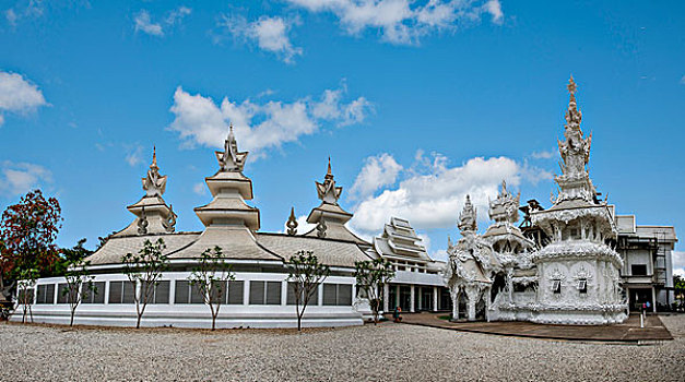 泰北清莱白庙又叫,龙昆寺,灵光寺或白龙寺,wat,rong,khun