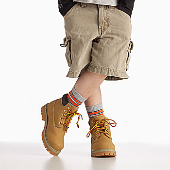 男孩,穿,工作靴,三个,山,艾伯塔省,加拿大