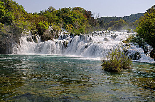 瀑布,卡尔卡,国家,公园,克罗地亚,欧洲