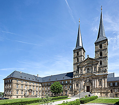 教堂,城市,养老院,班贝格,上弗兰科尼亚,巴伐利亚,德国,欧洲
