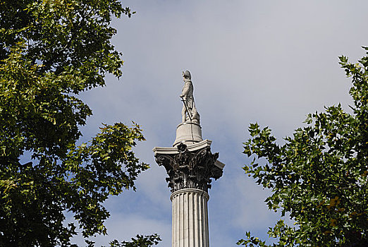 英格兰,伦敦,特拉法尔加广场,雕塑,纳尔逊纪念柱