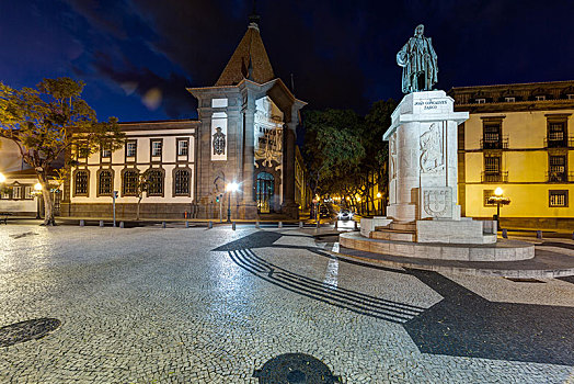 雕塑,正面,葡萄牙,街道,历史,地区,丰沙尔,马德拉岛,欧洲
