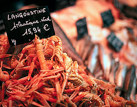 波尔多,市场,海螯虾,出售