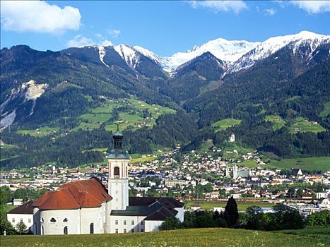 教堂,提洛尔,奥地利,欧洲