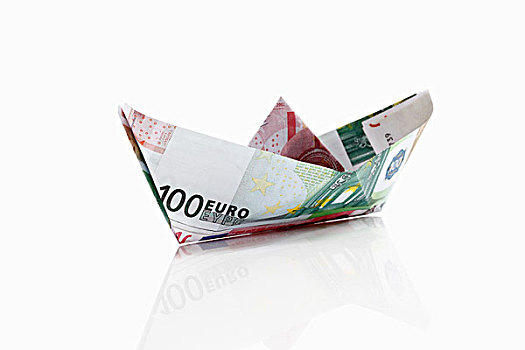 纸船,欧元钞票