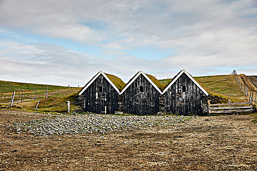 老,冰岛,农事,小屋