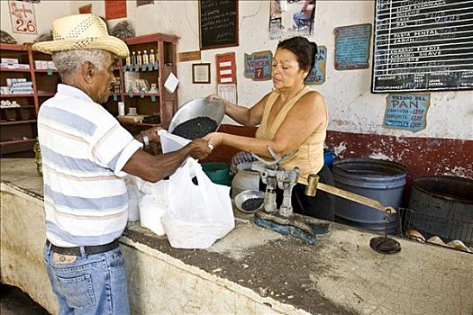 古巴,食物,女销售员,特立尼达,省,拉丁美洲,北美