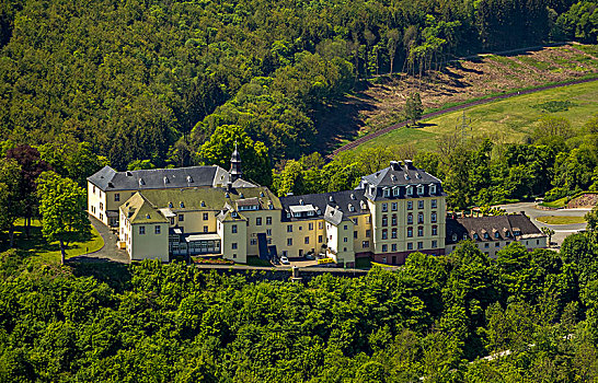 城堡,航拍,坏,北莱茵威斯特伐利亚,德国