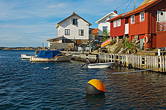水岸,房子,岛屿,布胡斯,群岛,瑞典