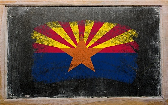 旗帜,美国,亚利桑那,黑板,涂绘,粉笔