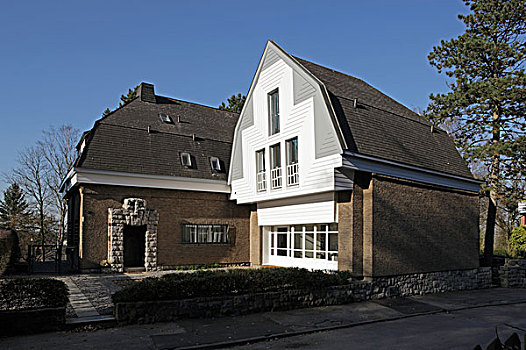 一个,别墅,艺术家,花园,城市,设计,荷兰,建筑师,哈根,德国