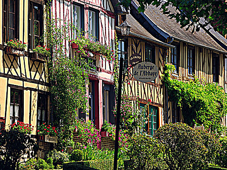 法国,诺曼底,半木结构房屋