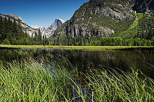 半圆顶,山,优胜美地国家公园,加利福尼亚,美国