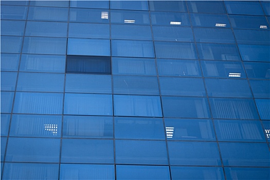 蓝色,窗户,写字楼