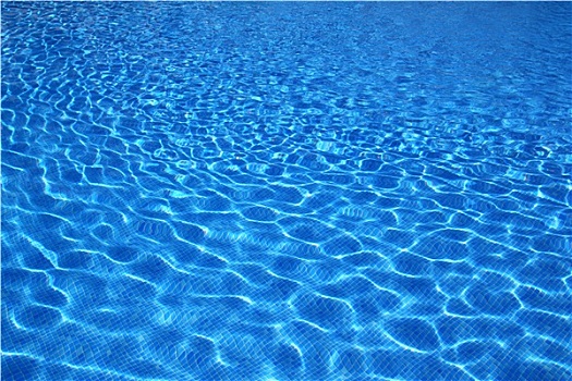 蓝色,砖瓦,游泳池,倒影,纹理