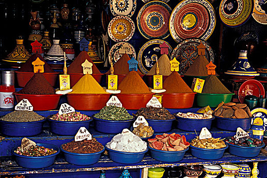 非洲,摩洛哥,调味品,出售,市场