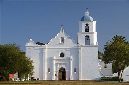建筑,教堂,海边,圣地亚哥县,加利福尼亚,美国